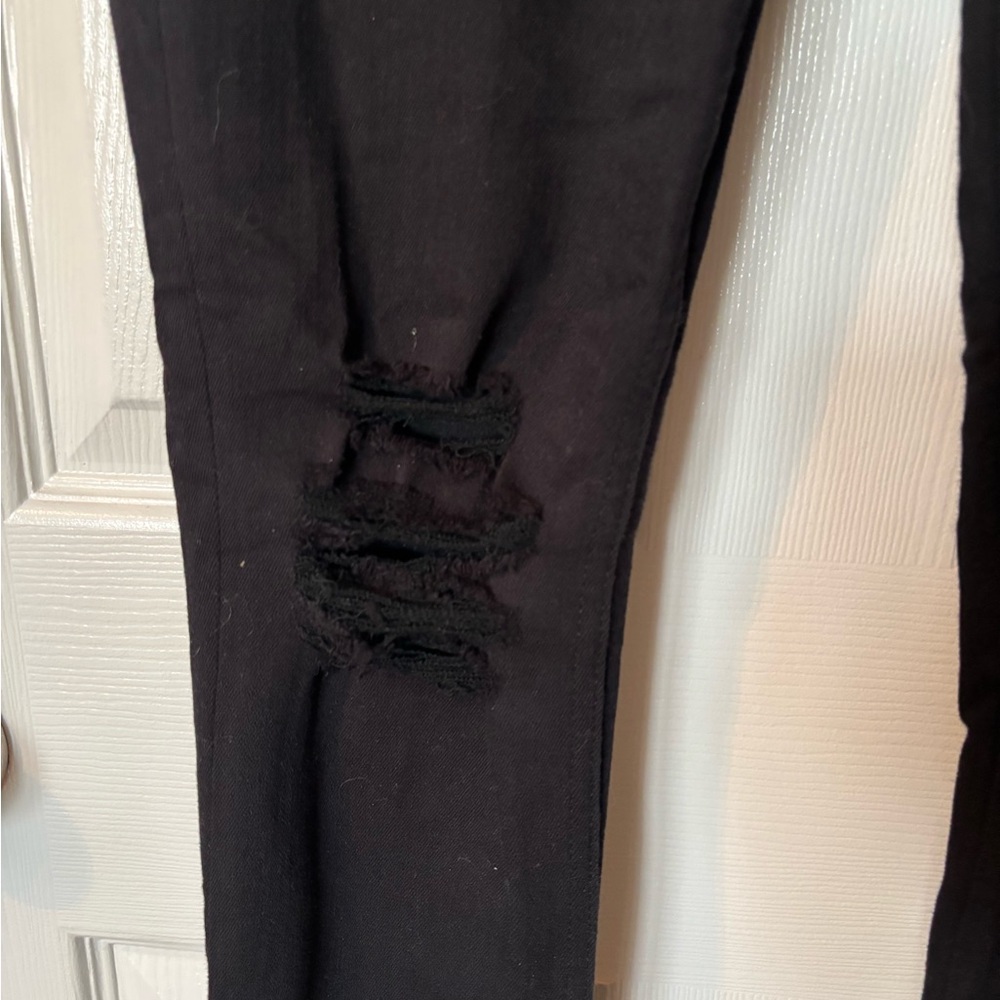 Express High Rise Distressed Black Jegging